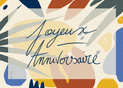 Joyeux anniversaire &agrave; la couleur p&eacute;tillante